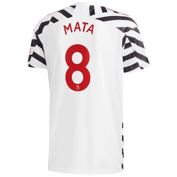 Maillot Football Manchester United NO.8 Mata Third 2020-21 Blanc
